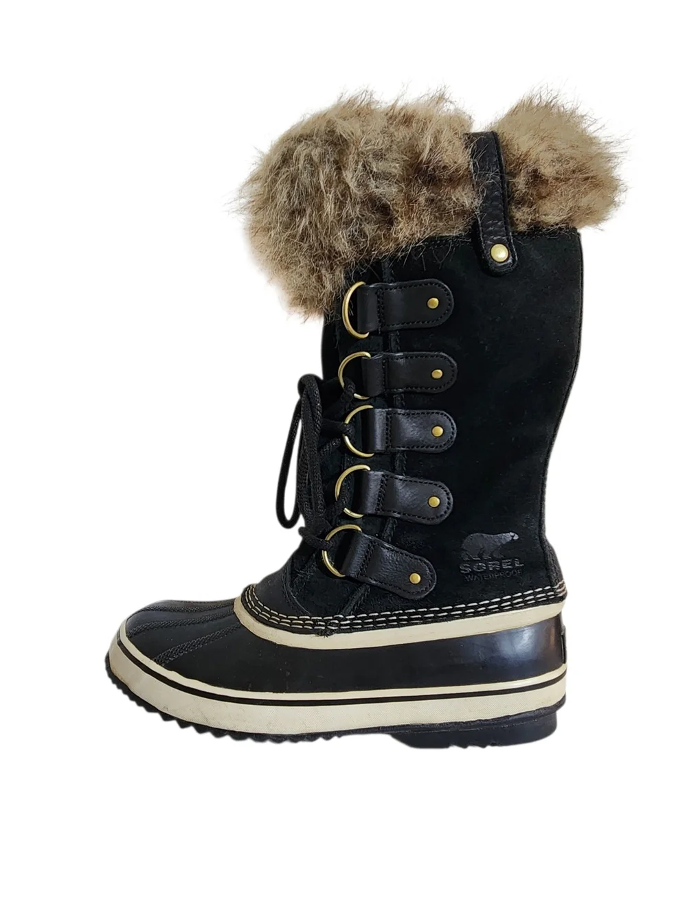 Sorel Joan of Arctic Black Waterproof Boots Size 8.5